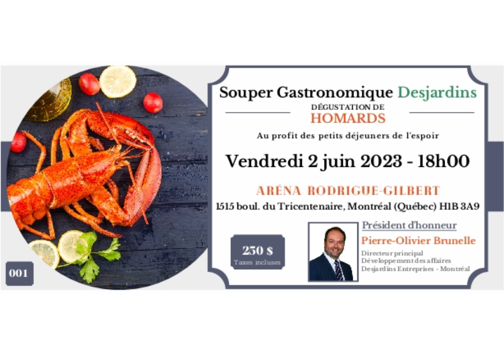 SOUPER BÉNÉFICE HOMARDS
